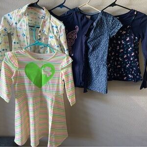 3-5 yrs Girls Tops/ T shirts- Set of 5